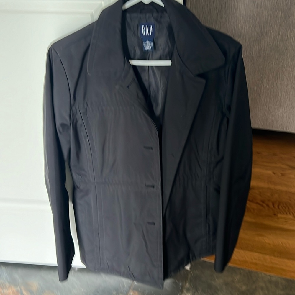 Thin Gap black jacket. Comes from smoke free home.